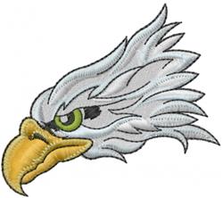 Flying Eagle Head - 4x4 bird beginner-friendly embroidery design for decorative pillow covers