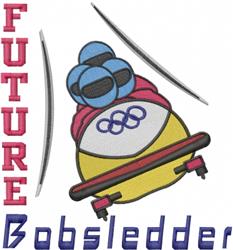 bobsledder detailed machine embroidery - Future Bobsledder perfect for Backpacks