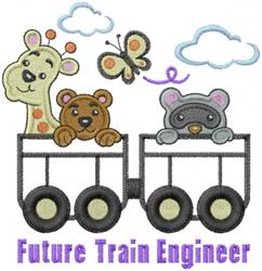 bear detailed machine embroidery - Future Train Engineer perfect for Baby Blankets