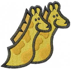 Giraffes - 4x4 giraffe beginner-friendly embroidery design for cute baby onesies