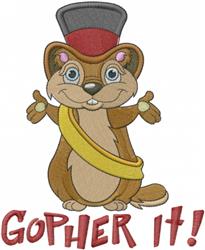 gopher detailed machine digital embroidery - Gopher It perfect for cute baby onesies