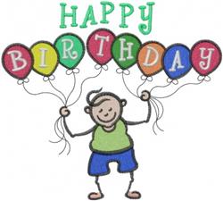 detailed birthday machine embroidery pattern - Happy Birthday for Party Decorations