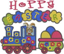 bunny rabbit detailed machine embroidery - Hoppy Easter perfect for reusable tote bags