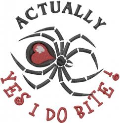 detailed halloween spider machine embroidery pattern - I Do Bite for Trick-or-Treat Bags