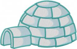 igloo detailed machine digital embroidery - Igloo perfect for decorative pillow covers