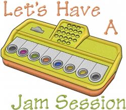 detailed session machine embroidery pattern - Jam Session for decorative pillow covers