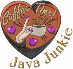 detailed heart machine embroidery pattern - Java Junkie perfect for kitchen aprons