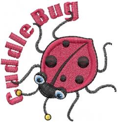 beginner-friendly bug machine embroidery pattern - Ladybug Cuddle Bug for decorative pillow covers