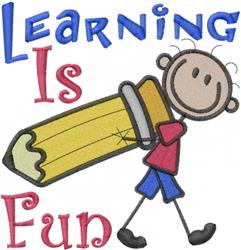 detailed learning machine embroidery pattern - Learning Is Fun for decorative pillow covers