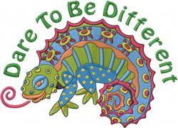 detailed different machine embroidery pattern - Lizard Different for Art Banners