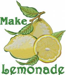 detailed leaf machine embroidery pattern - Make Lemonade perfect for kitchen aprons
