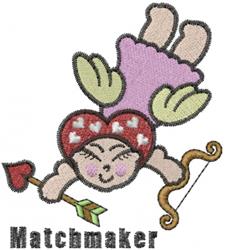 Matchmaker - 4x4 angel detailed machine embroidery design for decorative pillow covers