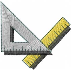 beginner-friendly ruler machine embroidery pattern - Math Triangle Ruler for kitchen tea towels