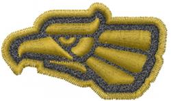 beginner-friendly bird machine embroidery pattern - Mexico Eagle perfect for Caps