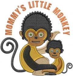 monkey detailed machine embroidery - Monkeys Little Monkey for Kids Accessories