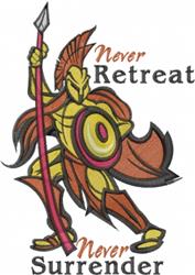 Never Surrender - surrender detailed machine embroidery design for reusable tote bags