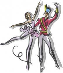 detailed christmas ballet machine embroidery pattern - Nutcracker Ballet for Theatre Backdrops