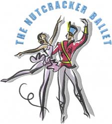 detailed christmas ballet machine embroidery pattern - Nutcracker Ballet for kitchen tea towels