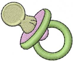 Pacifier - 4x4 pacifier quick stitch machine embroidery design for Baby Blankets