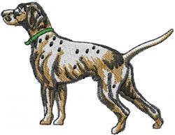 beginner-friendly puppy dog machine embroidery pattern - Pointer Dog for Pet Accessories