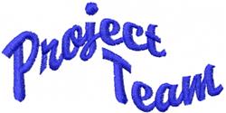 Project Team - 4x4 team quick stitch machine embroidery design for reusable tote bags