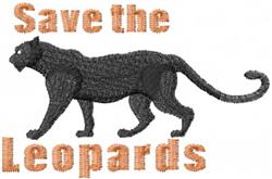 beginner-friendly cat machine embroidery pattern - Save Leopard for kitchen aprons
