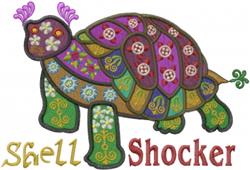Shell Shocker - 6x10 shocker detailed machine embroidery design perfect for Hats