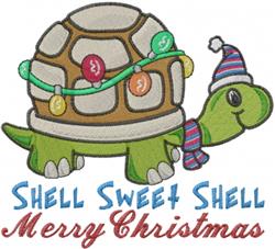 shell detailed machine embroidery - Shell Sweet Shell for decorative pillow covers