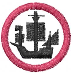 quick stitch circle machine embroidery pattern - Ship Circle for patchwork quilt blocks