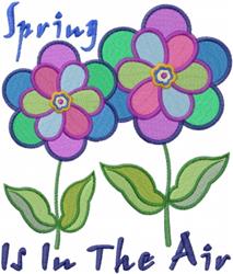 detailed spring leaf machine embroidery pattern - Spring for festive table runners