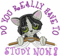 detailed kitten machine embroidery pattern - Study Now perfect for reusable tote bags