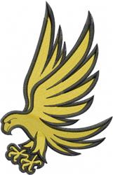 detailed bird machine embroidery pattern - Styalized Eagle for Nature Journals