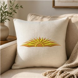 Sunset - 5x7 sunflower beginner-friendly embroidery design for decorative pillow covers