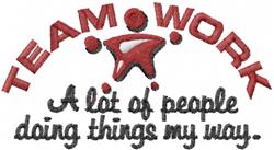 teamwork beginner-friendly machine embroidery - Teamwork perfect for kitchen aprons