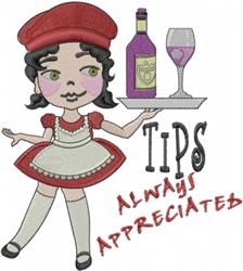 Tips - tip detailed machine machine embroidery design perfect for kitchen tea towels
