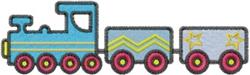 detailed expre machine embroidery pattern - Train Express for reusable tote bags