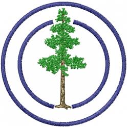 Tree Circle - 4x4 tree beginner-friendly embroidery design for reusable tote bags