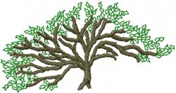 Tree - 4x4 tree beginner-friendly machine embroidery design for kitchen tea towels