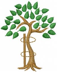 quick stitch tree machine embroidery pattern - Tree for decorative pillow covers