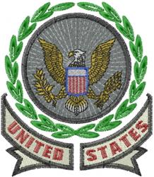 US Eagle - 4x4 cross detailed machine embroidery design for Patches for uniforms