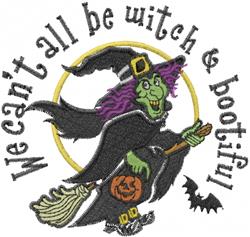 witch detailed machine embroidery - Witch & Bootiful for decorative pillow covers