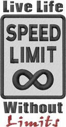 Without Limits - 6x10 limit detailed machine embroidery design for Running Gear