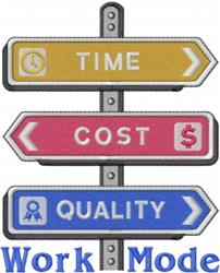 Work Mode - mode detailed machine machine embroidery design perfect for Office Decor