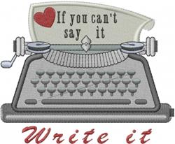 Write it - 6x10 heart detailed machine digital embroidery design for Journals