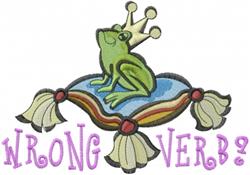 Wrong Verb - 5x7 verb detailed machine embroidery design for Kids Room Decor