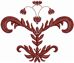 beginner-friendly pattern machine embroidery pattern - Abstract Flower Pattern for kitchen aprons
