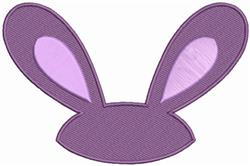 Playful bunny ears in deep and light purple, featuring a soft fabric texture, perfect for Easter festivities.