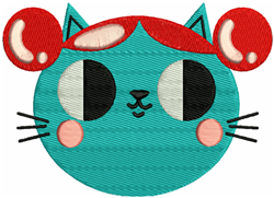 detailed kitten machine embroidery pattern - Cat Face perfect for Nursery Items