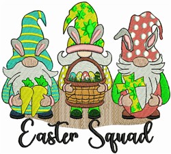 Easter Squad - 4x4 carrot detailed machine embroidery design for kitchen tea towels