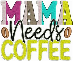 detailed coffee machine embroidery pattern - Mama Needs Coffee for decorative pillow covers